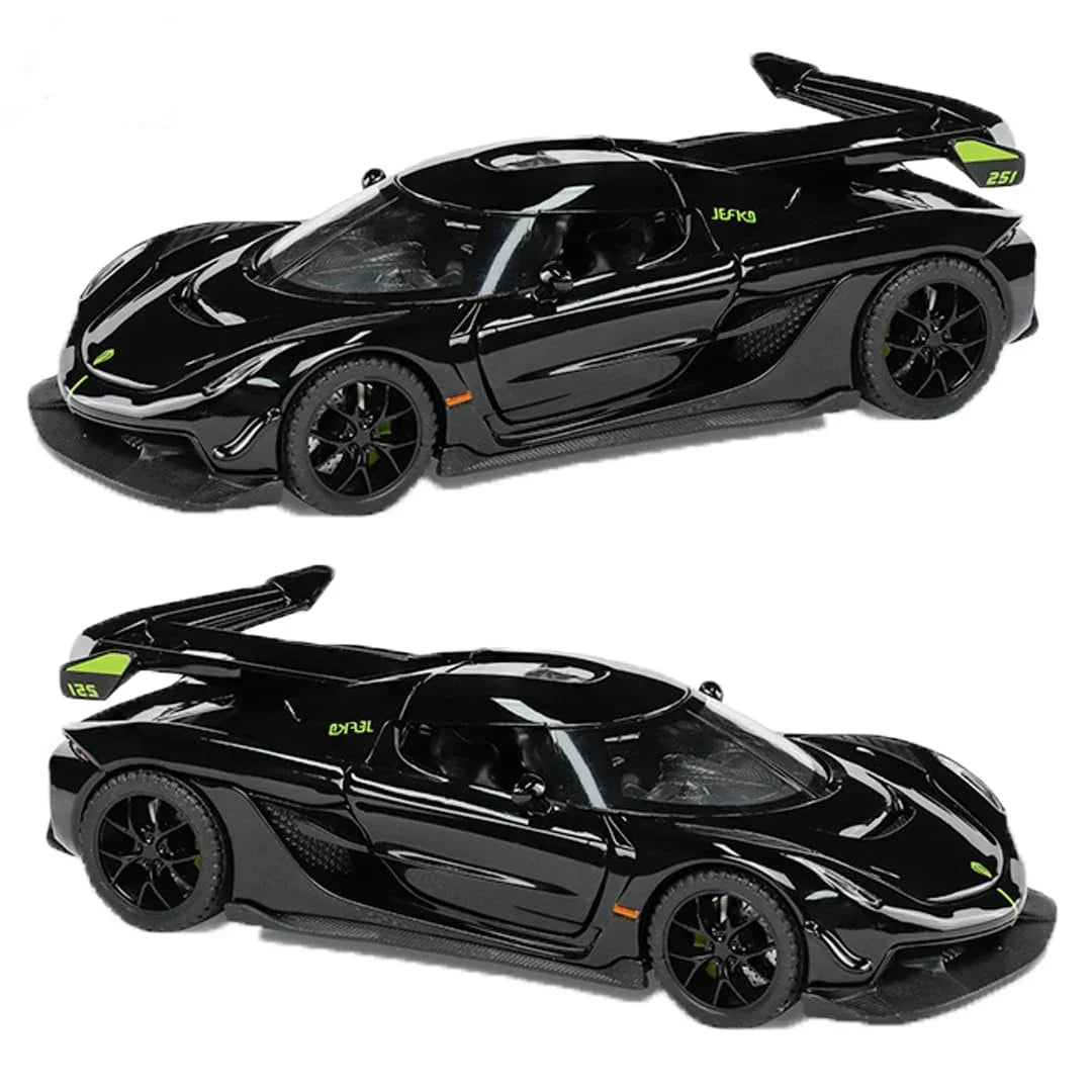 JOY JUNCTION 1:32 Diecast Supercar Toy Car with Opening Doors & Bonnet – Premium Metal Model in Orange, White & Black