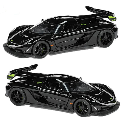JOY JUNCTION 1:32 Diecast Supercar Toy Car with Opening Doors & Bonnet – Premium Metal Model in Orange, White & Black