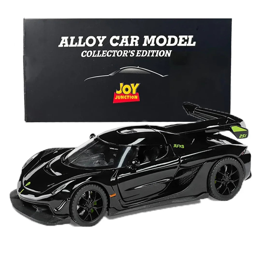 JOY JUNCTION 1:32 Diecast Supercar Toy Car with Opening Doors & Bonnet – Premium Metal Model in Orange, White & Black