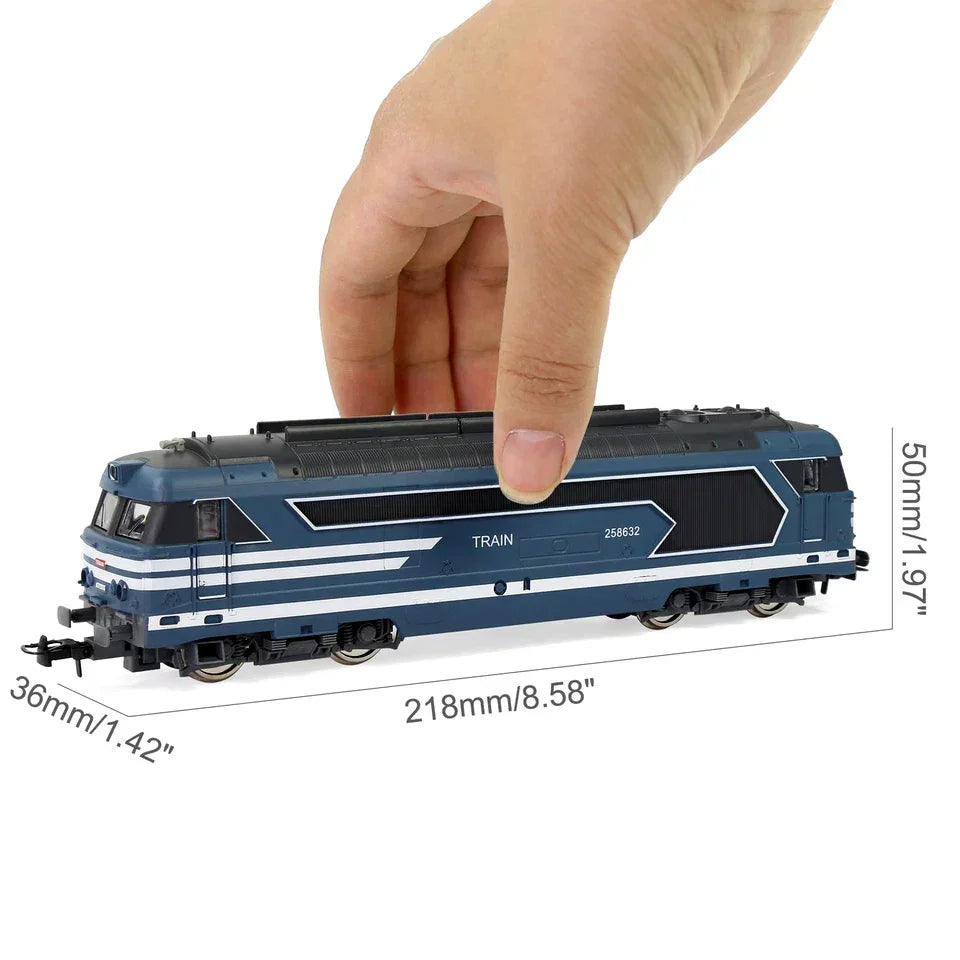 HANFIY 67000 HO Scale Blue Power Train Locomotive – Realistic Railway Engine Model 1:87