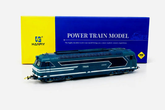 HANFIY 67000 HO Scale Blue Power Train Locomotive – Realistic Railway Engine Model 1:87