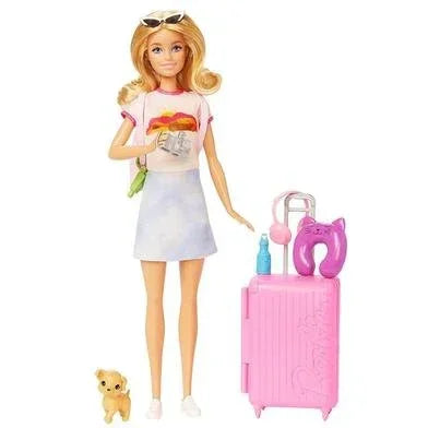 Barbie Malibu Travel Adventure Doll and Accessories Set (HJY18)" - Jaiman Toys