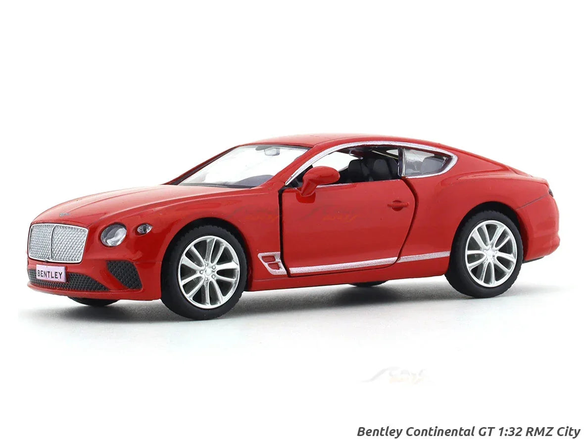 RMZ City 1:36 Bentley Continental GT Diecast Model Car – Opening Doors, Metal Body Luxury Coupe (Red & Blue Variants)