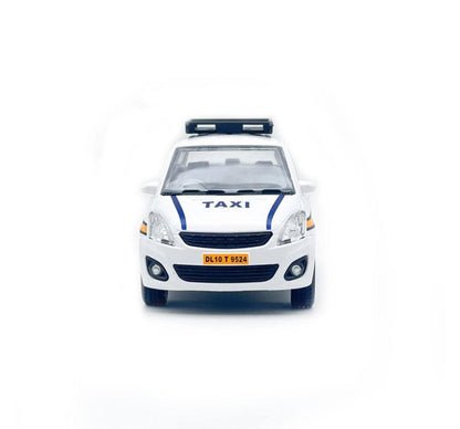 Centy Urban Tourist Cab Pull Back Toy Car for 3Y+ White
