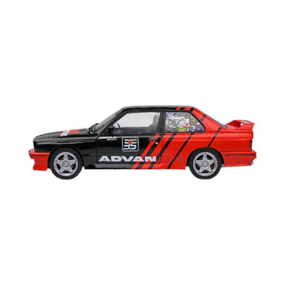 Solido! BMW E30 M3 ADVAN Drift 1990 Black / Red Scale 1:18 Solido Car Model - Jaiman Toys