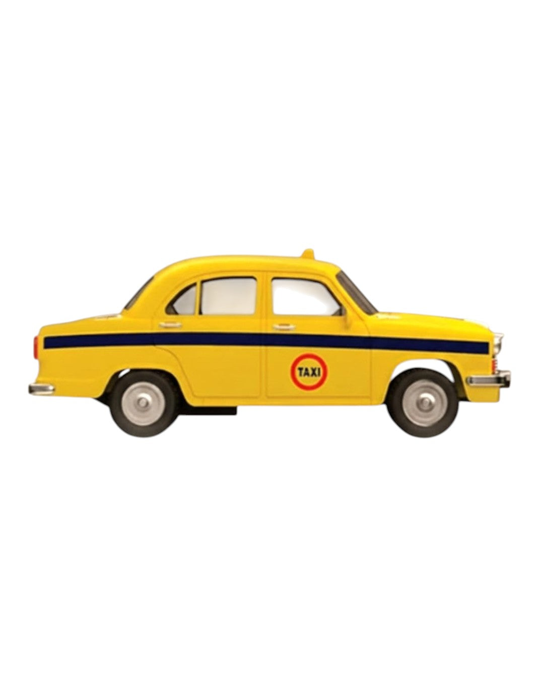 Centy Public Commuters Kolkata Taxi 13.3cm Pull Back Die Cast Car with Openable Doors – Yellow Classic Ambassador Toy Car for Kids & Collector