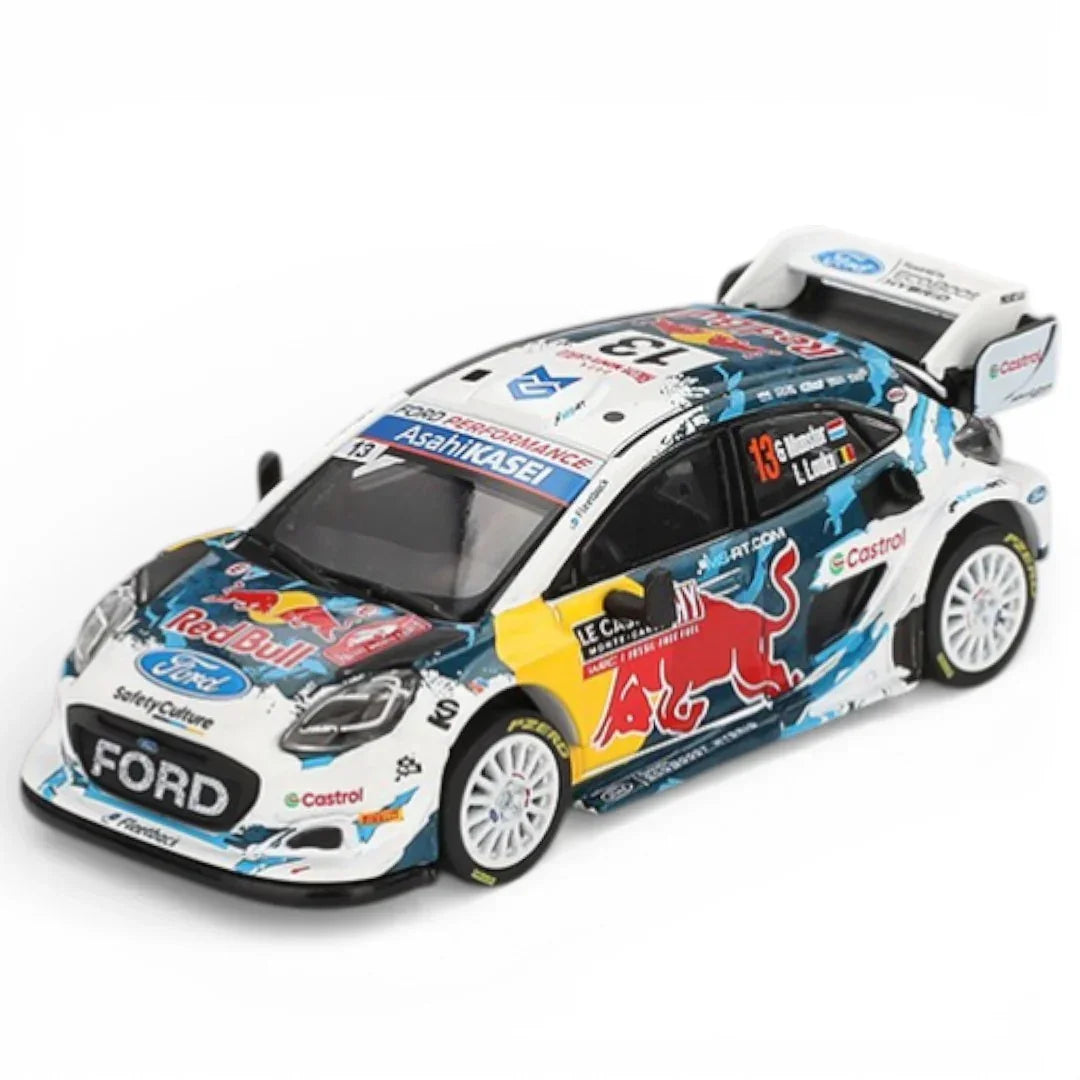 MINI GT Ford Puma Rally1 #13 2024 Rally Monte Carlo – Red Bull WRC 1:64 Die-Cast Model Car