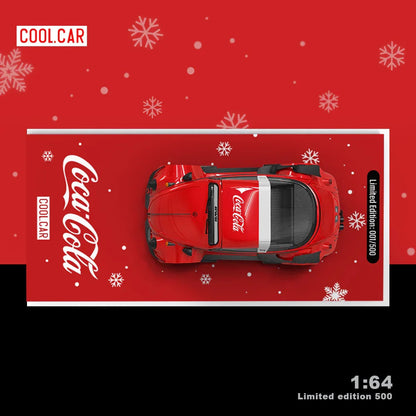 Cool Car 1:64 Beatles Christmas Coca-Cola Limited Edition Diecast Model Car with Figure