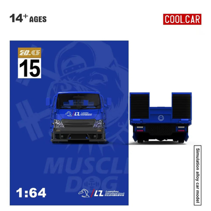 Cool Car 1:64 Hino H300 Transport Trailer (Blue) | Premium Diecast Flatbed Car Hauler | H300 Series