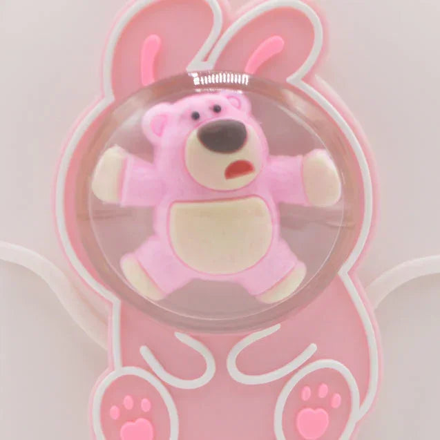 Happy Baby Bear Stainless Steel Water Bottle For Kids 600 ML (Pink) - Jaiman Toys