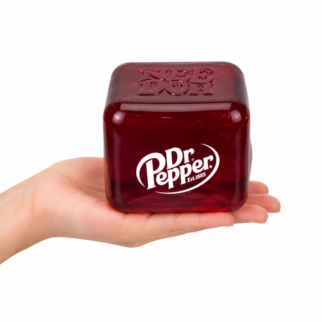 Dr Pepper Nee Doh Nice Cube | Super Solid Squish Sensory Stress Relief Toy | Premium Gel Squishy Cube