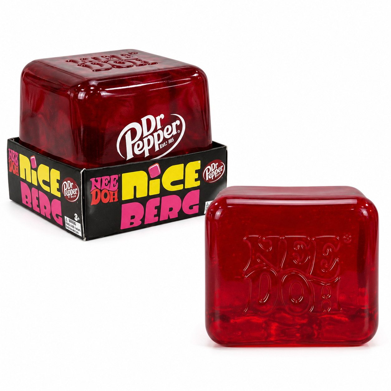 Dr Pepper Nee Doh Nice Cube | Super Solid Squish Sensory Stress Relief Toy | Premium Gel Squishy Cube