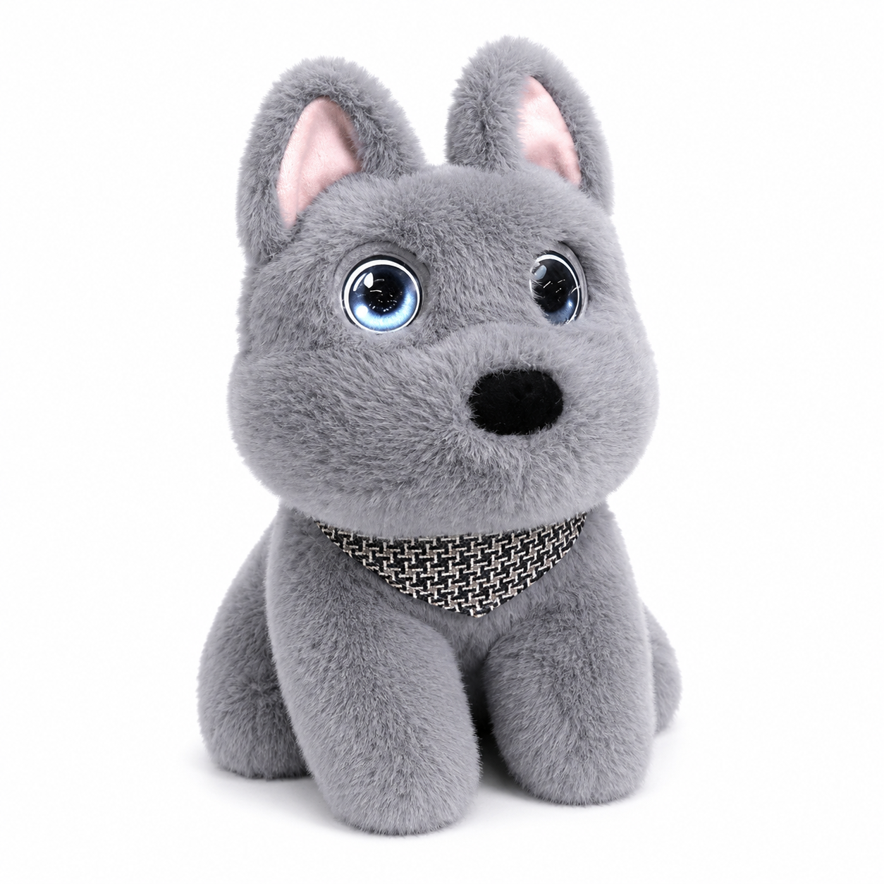 Breatoi! AI Smart Interactive Plush Dog Toy with Voice Interaction, Soft Stuffed Puppy Companion, Talking & Sound Responsive Plush Animal for Kids | Gift for Boys & Girls 3+ Years - Grey