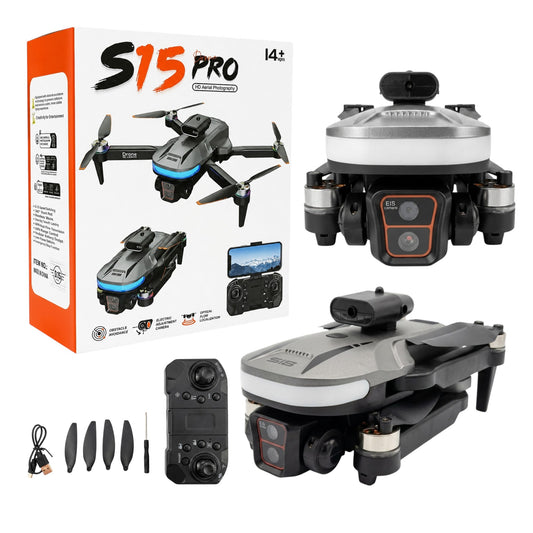S15 Pro Foldable GPS Drone with HD Camera, 50X Zoom, Intelligent Obstacle Avoidance, Electric Camera Adjustment, Optical Flow Localization, Speed Switching & HD Aerial Photography RC Quadcopter