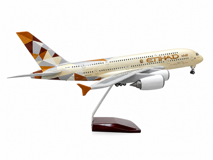 Airbus Etihad A380 Diecast Airplane Model 1:160 Scale with LED Lights | Premium Display Aircraft Collectible