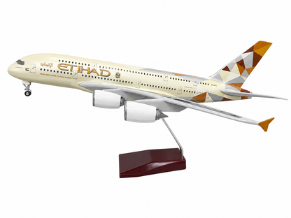 Airbus Etihad A380 Diecast Airplane Model 1:160 Scale with LED Lights | Premium Display Aircraft Collectible