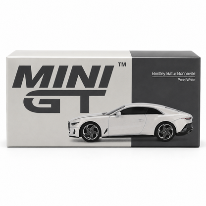 Mini GT 1:64 Bentley Batur Bonneville Pearl White Diecast Model Car