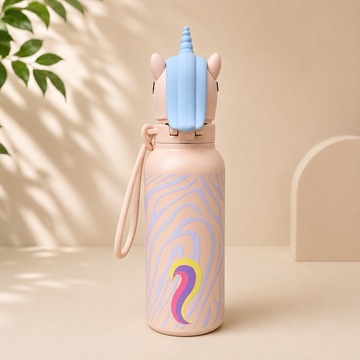 AFRESH 365 Unicorn Collection Stainless Steel Vacuum Insulated Water Bottle 560ml (19oz) | Leakproof Kids Bottle with Straw Lid, Carry Strap & Double Wall Insulation