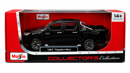 Maisto Toyota Hilux 1:27 Die-Cast Model Pickup Truck | Collector's Collection | Black