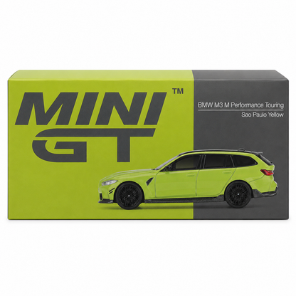 Mini GT 1:64 BMW M3 M Performance Touring Sao Paulo Yellow Die-Cast Model Car | Premium BMW Wagon Collectible