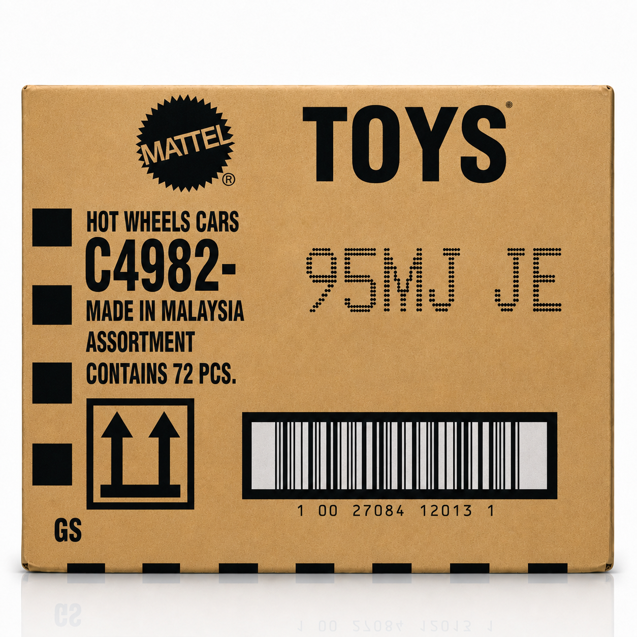 Hot Wheels Mainline Factory Sealed Case 72 Pcs – 95MJ JE Assortment Die-Cast Cars Master Carton