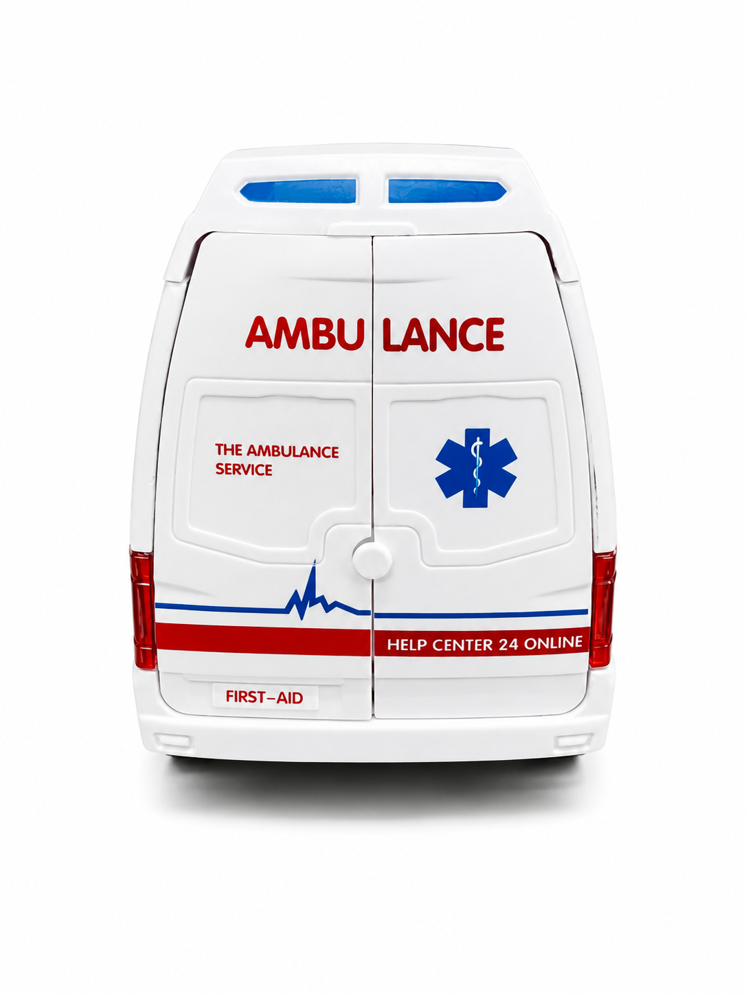 Alloy Die-Cast Ambulance Van Toy with Light & Sound | Pull Back Rescue Vehicle Model for Kids | Metal Emergency Service Ambulance Collectible