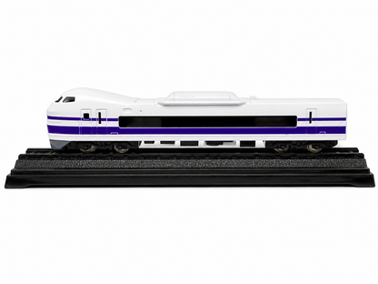 High Speed Bullet Train Toy for Kids | White & Purple Passenger Train | Push & Play Railway Toy With Track & Window Gift Box