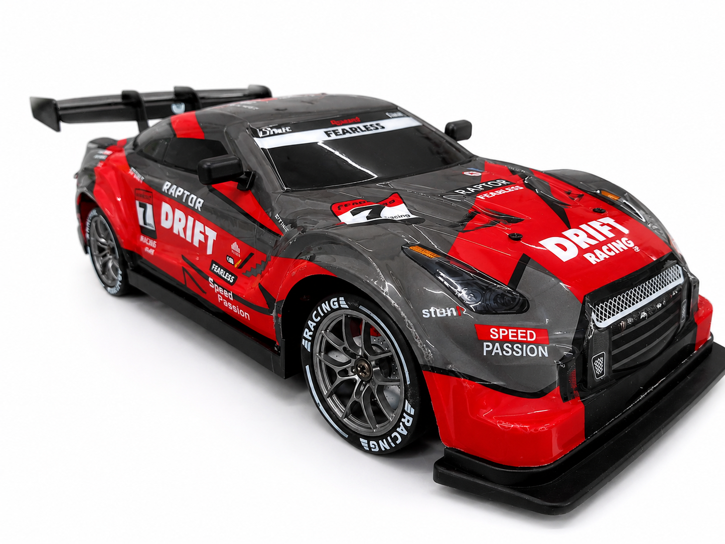 4WD High-Speed RC Drift Car with 2.4GHz Remote | 4x4 Four Wheel Drive | 7.4V Rechargeable Battery | LED Lights | Racing Tires | Ready to Run Drift Car for Kids & Adults