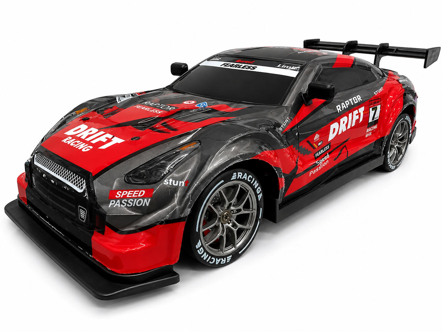 4WD High-Speed RC Drift Car with 2.4GHz Remote | 4x4 Four Wheel Drive | 7.4V Rechargeable Battery | LED Lights | Racing Tires | Ready to Run Drift Car for Kids & Adults