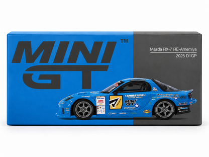 Mini GT 1:64 Mazda RX-7 RE-Amemiya 2025 D1GP Diecast Model Car