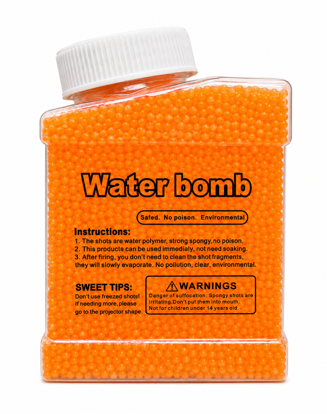 Water Gel Beads Ammo Refill (7-8mm) for Gel Blaster Toy Guns – Eco-Friendly Non-Toxic Water Bombs for Outdoor Play & Sensory Toys