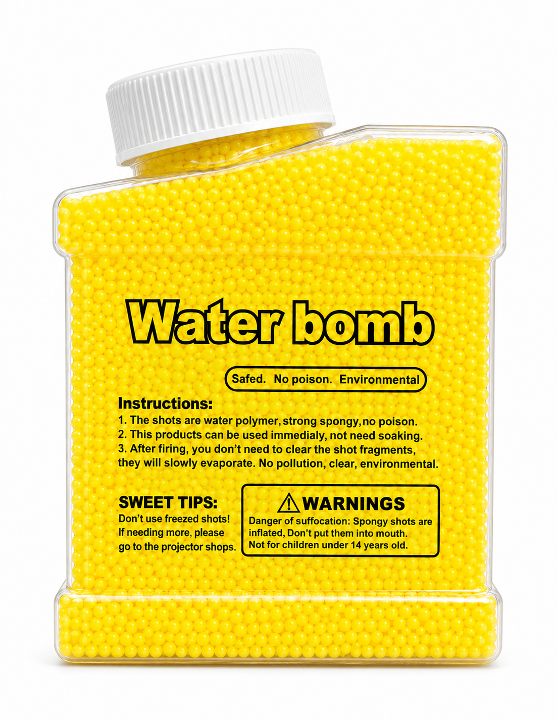 Water Gel Beads Ammo Refill (7-8mm) for Gel Blaster Toy Guns – Eco-Friendly Non-Toxic Water Bombs for Outdoor Play & Sensory Toys