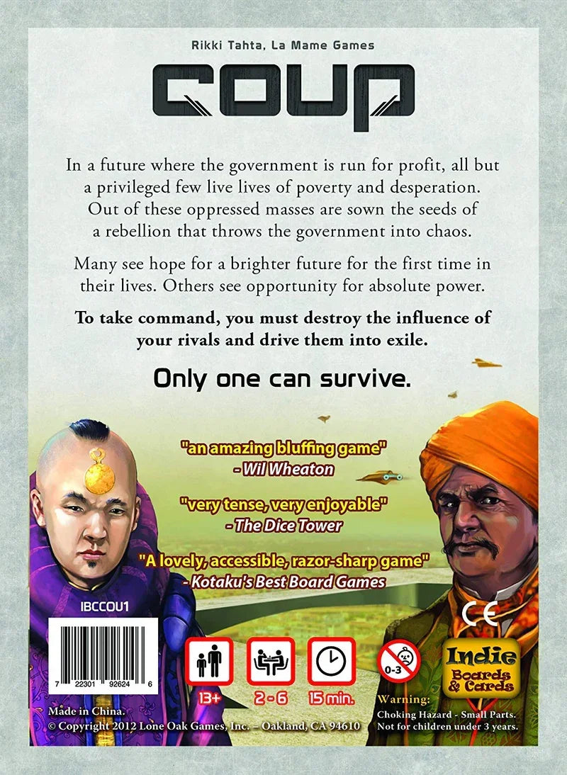 Coup : The Resistance Universe Card Game - Jaiman Toys
