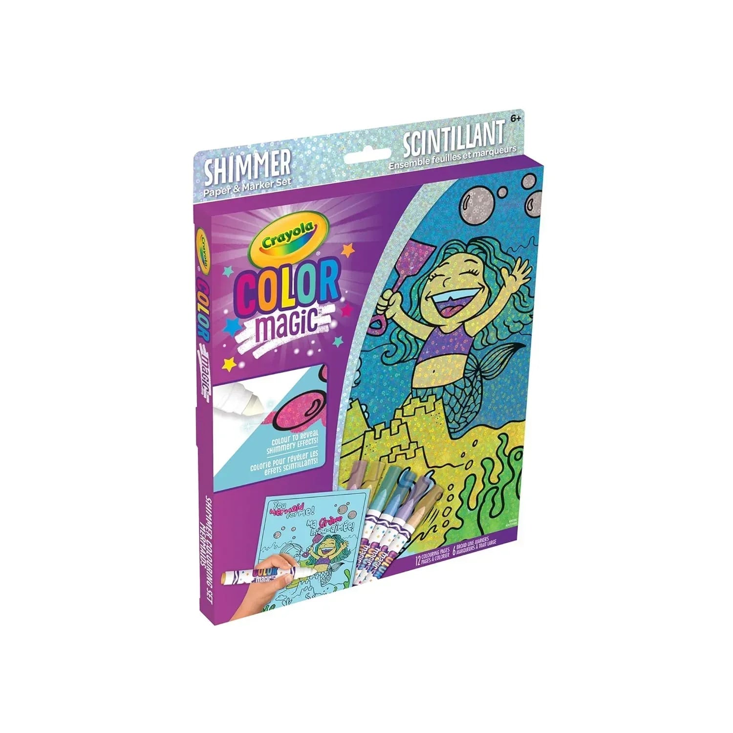 Crayola Mermaid Shimmer Paper And Marker Set - Jaiman Toys