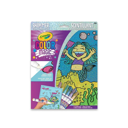 Crayola Mermaid Shimmer Paper And Marker Set - Jaiman Toys