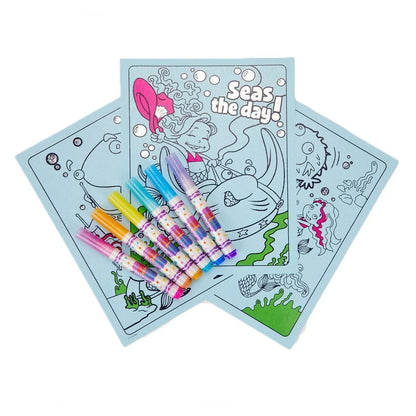 Crayola Mermaid Shimmer Paper And Marker Set - Jaiman Toys