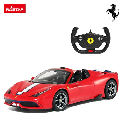 Rastar 1:14 Ferrari 458 Speciale A RC Car – Officially Licensed Remote Control with Open Roof