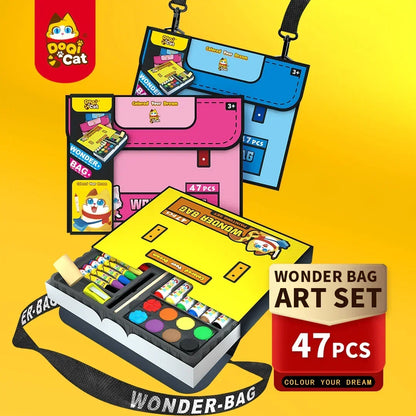 Wonder Bag Colour Your Dream Painting Set 47 pcs (Blue) - Jaiman Toys