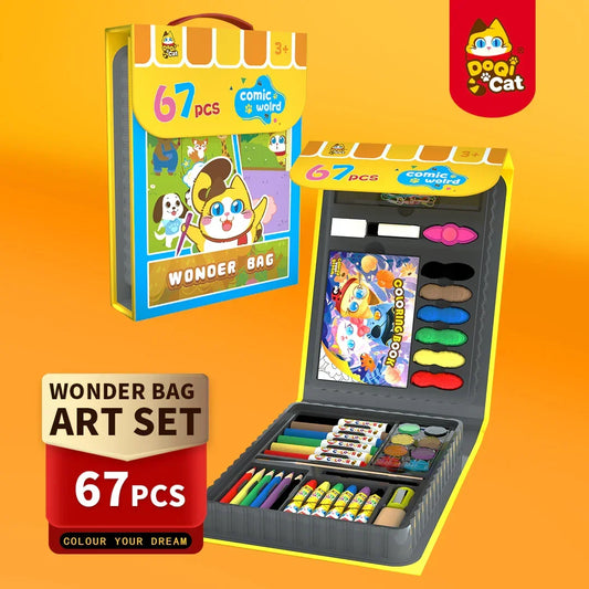 Wonder Bag Comic World Painting & Colouring Set 67 pcs - Jaiman Toys