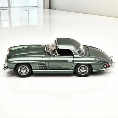 GFCC 1:64 1960 Mercedes-Benz 300SL Roadster Green Diecast Model Car