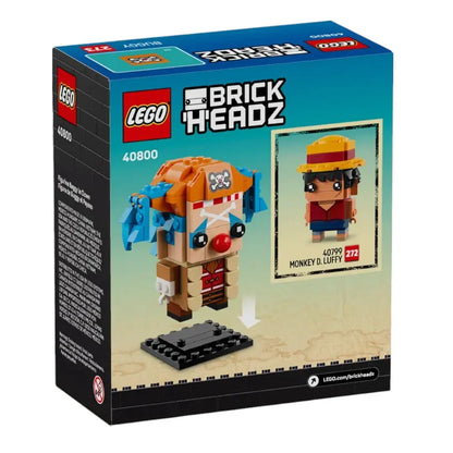 LEGO 40800 BrickHeadz One Piece Buggy the Clown , Collectible Building Set (176 Pieces)  Netflix Series Character, Ages 10+