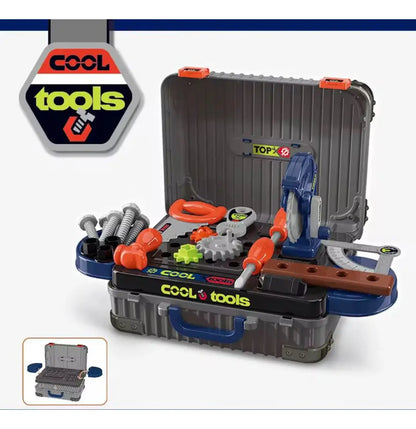 Portable Tool Set Playset – Kids Workshop Tool Kit with Carry Case & Accessories (3+ Years)