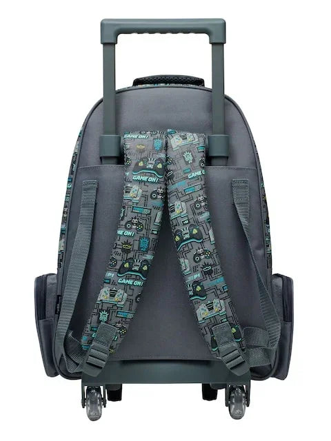 Smiggle School Bag : Game On Colorful & Stylish 18 Inch Trolley Backpack for Kids - Jaiman Toys