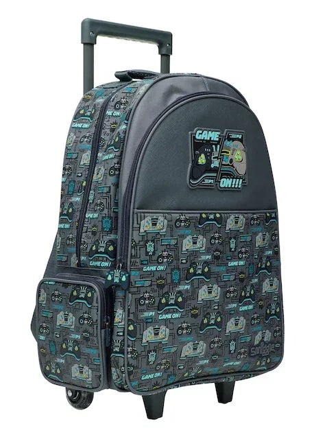 Smiggle School Bag : Game On Colorful & Stylish 18 Inch Trolley Backpack for Kids - Jaiman Toys