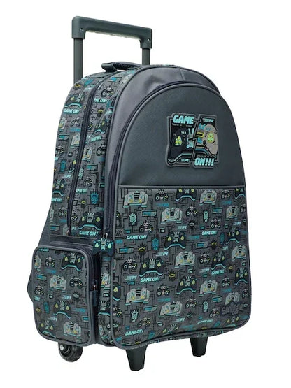 Smiggle School Bag : Game On Colorful & Stylish 18 Inch Trolley Backpack for Kids - Jaiman Toys