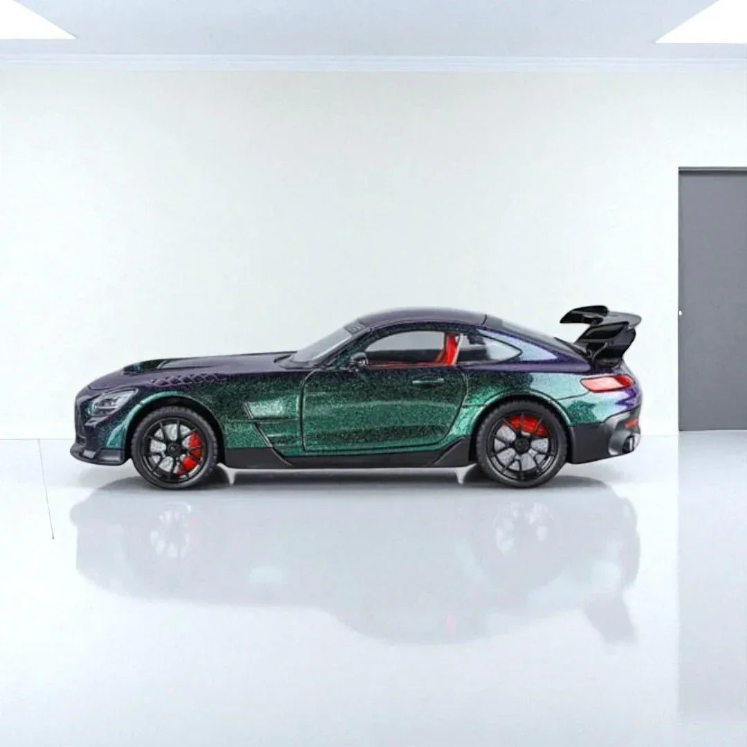Joy Junction 1:24 Mercedes AMG Die-Cast Car Model – Chameleon Metallic Finish | Openable Doors, Pull-Back Action, Lights & Sound (JJ271) - Jaiman Toys