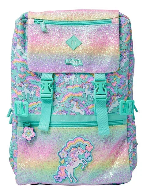 Smiggle School Bag : Sparkle Unicorn Colorful & Stylish 18 Inch Backpack for Kids - Jaiman Toys