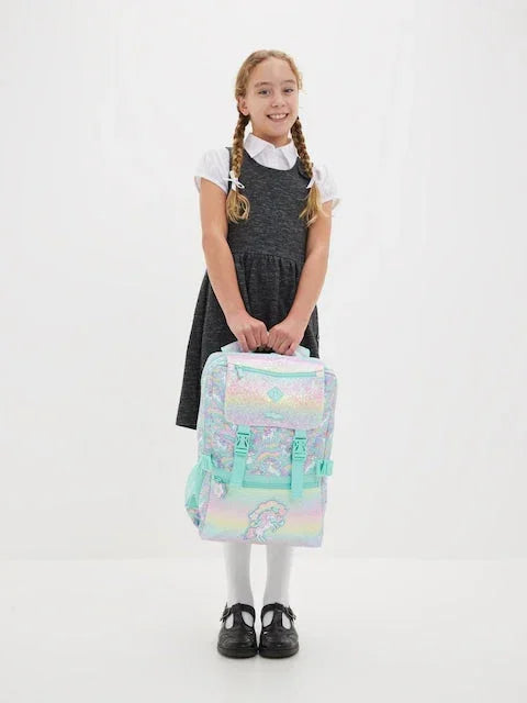 Smiggle School Bag : Sparkle Unicorn Colorful & Stylish 18 Inch Backpack for Kids - Jaiman Toys