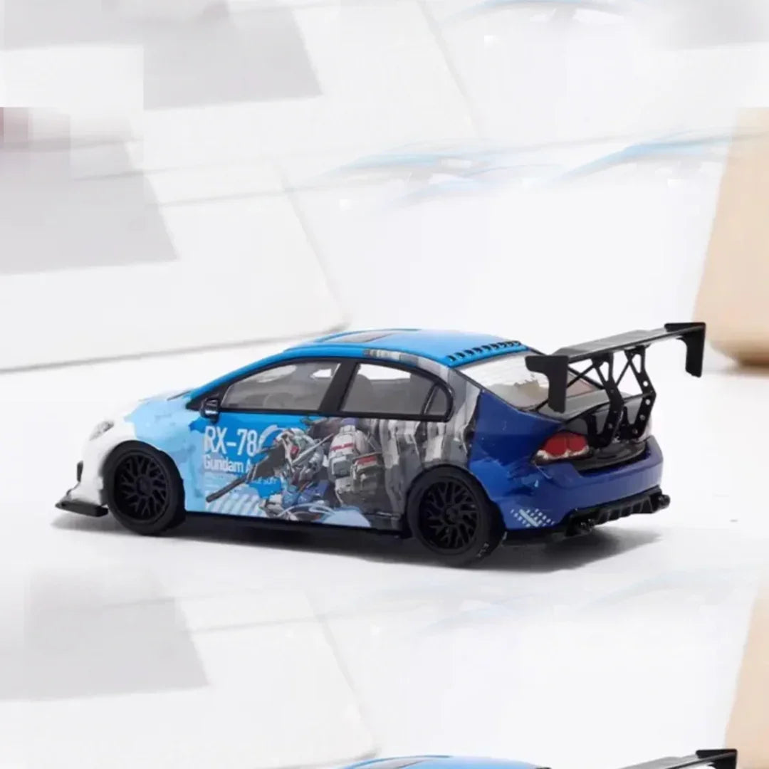 Cool.Car Civic  Blue/White  1/64 Scale Diecast  Car Model
