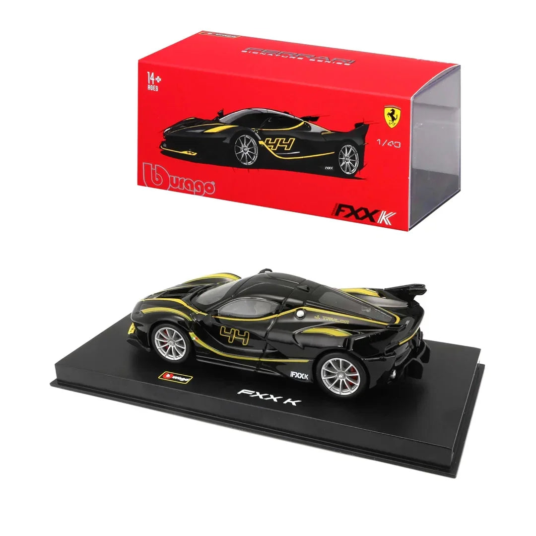 Bburago - 1/43 Scale Model Ferrari FXX K- Signature Series Sports Car Model (BLACK) Age 14+ - Jaiman Toys